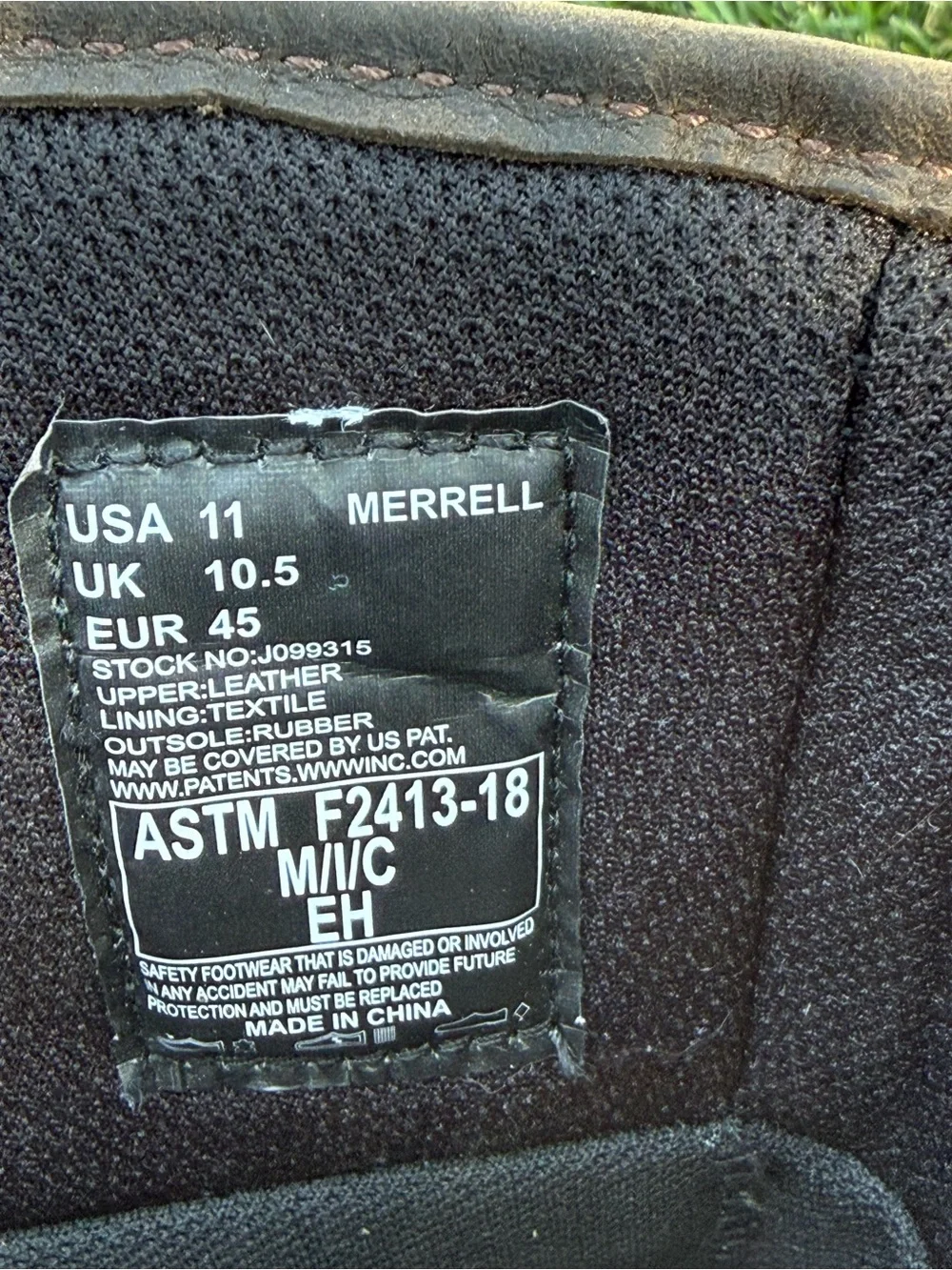 Merrell Men’s 11 Strongfield Leather Pull On Composite Toe Waterproof Boots EUC